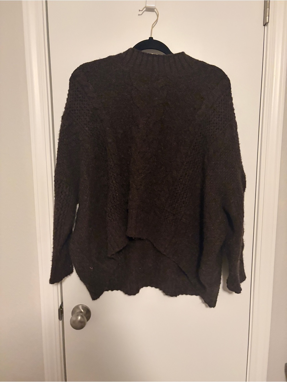 Cost Plus World Market Dark Brown Chunky Knit Pullover